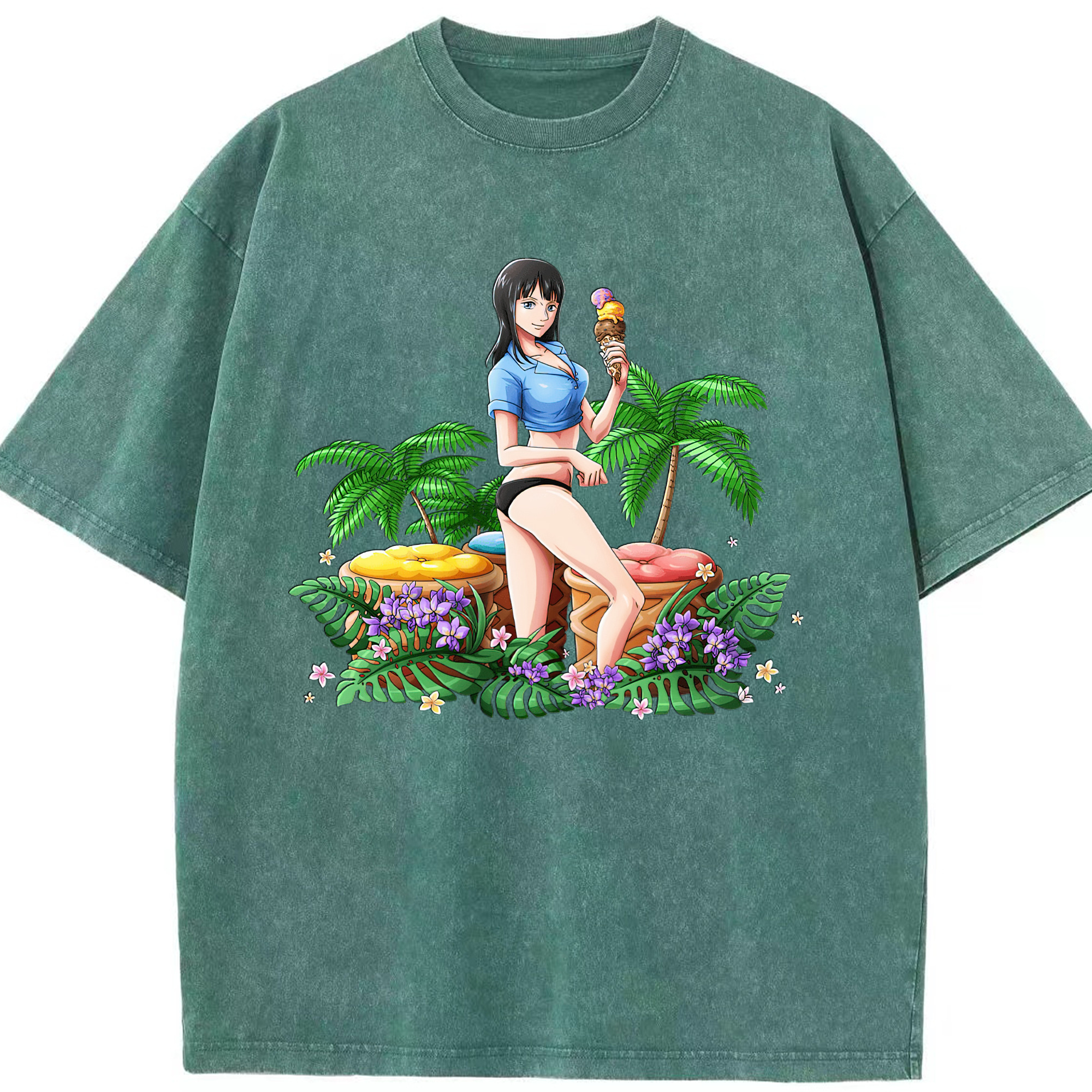 （画像用） Hello Kitty ハローキティ 綿100% ヴィンテージ風 半袖Tシャツ（フロントプリント）
